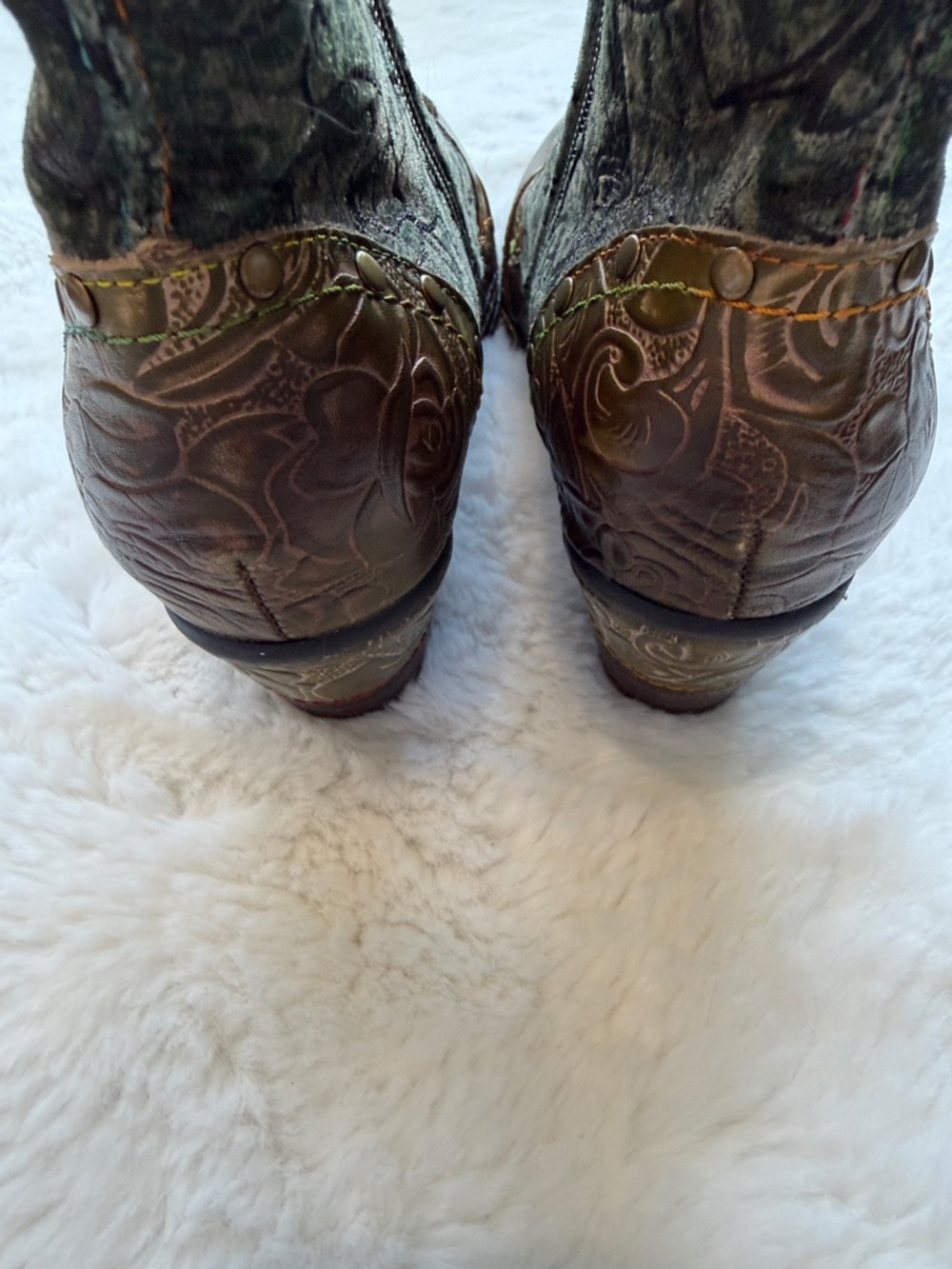 L’artiste Spring Step Avyanna Cap Toe Bootie Olive Green size EU 40/US 9 - Picture 4 of 16